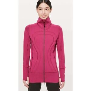 Lululemon In Stride Jacket Full Zip •8• Thumbholes Pockets Violet Red LW4AW4S